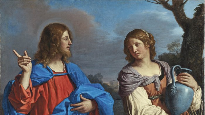 Una obra a fondo: Jesús y la samaritana en el pozo, de Guercino